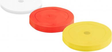  Pure2Improve | Rubber Training Markers | Red/White/Yellow P2I361150