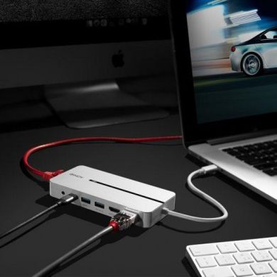 Lindy I/O DOCKING STATION USB-C/MINI DUAL 4K 43360 LINDY 43360 | Elektrika.lv