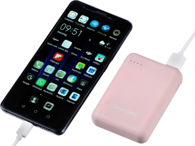 INTENSO Power Bank XS5000, 5000mAh, 10.5W, pink 7313523 | Elektrika.lv