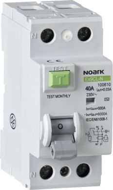 NOARK Ex9CL-N 2P 40A 30mA Residual Current Circuit Breaker (RCCB) 100610 | Elektrika.lv