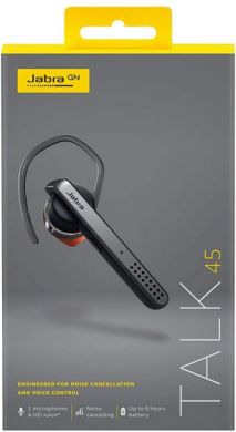Jabra In-ear/Ear-hook | Talk 45 | Hands free device | Noise-canceling | 7.2 g | Black | 57.4 cm | 24.2 cm | Volume control | 15.4 cm 100-99800902-60