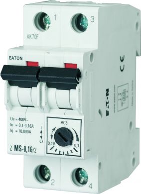 EATON Z-MS-0,16/2 Motora aizsardzības automātsledzis 0,1-0,16A 2P 248389 | Elektrika.lv