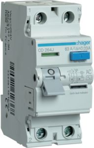 Hager 2P 63A 30mA AC Noplūdes strāvas slēdzis CD264J | Elektrika.lv