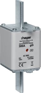 Hager NH fuse NH2 gG 500V 300A central indic. LNH2300M | Elektrika.lv