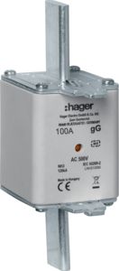 Hager NH fuse NH3C gG 500V 100A central indic. LNH3100M | Elektrika.lv