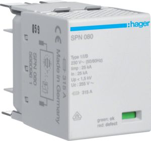 Hager Cartridge 25kA class 1 for SPN8xxx SPN080 | Elektrika.lv