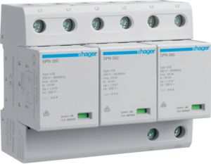 Hager SPD 3P pluggable 75kA ind.+cont. TNC SPN800R | Elektrika.lv