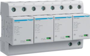 Hager SPD 4P pluggable 100kA ind. TT SPN802 | Elektrika.lv
