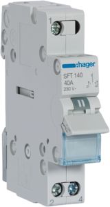 Hager Переключатель 1P 40A 1-0-2 SFT140 | Elektrika.lv