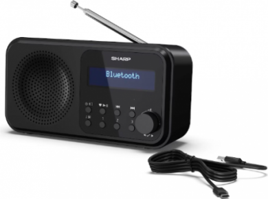 Sharp Sharp DR-P420(BK) Tokyo Portable Digital Radio, FM/DAB/DAB+, Bluetooth 5.0, USB or Battery Powered, Midnight Black | Sharp | Tokyo Portable Digital Radio | DR-P420(BK) | Bluetooth | Midnight Black DR-P420 BK