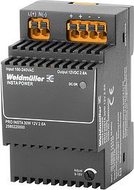 Weidmuller Блок питания PRO INSTA 30W 12VDC/2,6A 2580220000 | Elektrika.lv