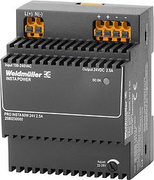 Weidmuller Power Supply PRO INSTA 60W 24VDC/2,5A 2580230000 | Elektrika.lv