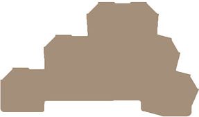 Weidmuller W-Series, End plate, 1.5 mm, dark beige, Direct mounting 	AP DLD2.5 DB 1784210000 | Elektrika.lv