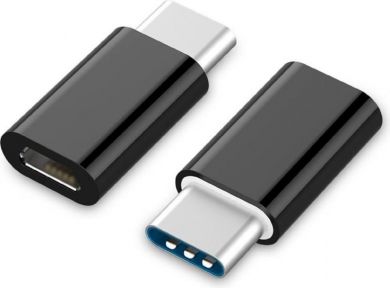 Gembird USB 2.0 Type-C адаптер (CM/MicroUSB-F) USB, Type-C A-USB2-CMMF-01 | Elektrika.lv