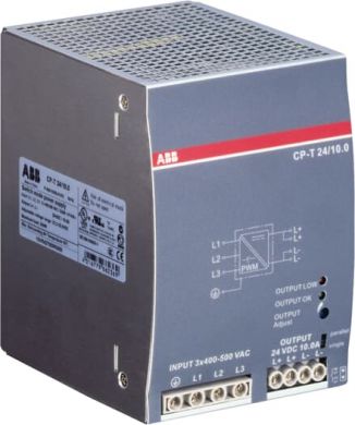 ABB CP-T 24/10.0 Power supply In: 3x400-500VAC Out: 24 VDC/10.0A 1SVR427055R0000 | Elektrika.lv
