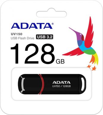 Adata MEMORY DRIVE FLASH USB3 128GB/BLACK AUV150-128G-RBK ADATA AUV150-128G-RBK | Elektrika.lv