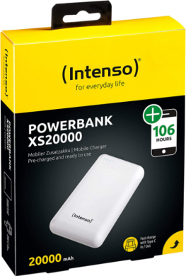 INTENSO Lādētājs-akumulators (Power Bank) XS20000, 20000mAh, balts 7313552 | Elektrika.lv