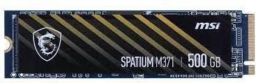 MSI SSD MSI SPATIUM M371 500GB M.2 PCIE NVMe 3D NAND Write speed 1150 MBytes/sec Read speed 2200 MBytes/sec 2.15mm TBW 110 TB MTBF 1500000 hours S78-440K160-P83 S78-440K160-P83 | Elektrika.lv