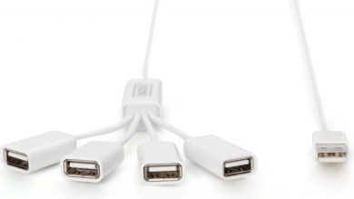 Digitus  Digitus | USB 2.0 Cable Hub, 4-Port 4x USB A/F, 1x USB A male, DC2.5mm (PSU not incl.) | DA-70216 DA-70216