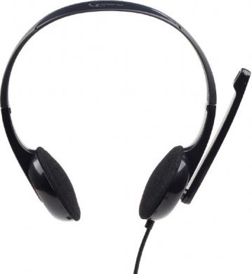 Gembird Wired Headphones with microphone, black MHS-002 | Elektrika.lv