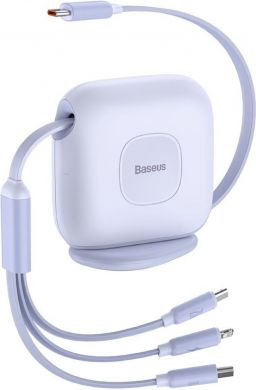 Baseus CABLE USB-C TO 3IN1 1.7M/PURPLE CAQY000005 BASEUS CAQY000005 | Elektrika.lv