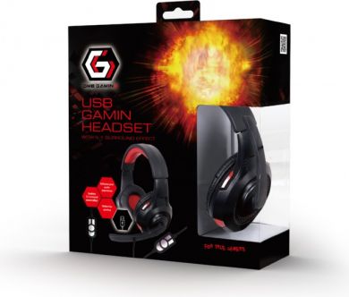 Gembird Gaming Wired Headphones with microphone, black GHS-U-5.1-01 | Elektrika.lv