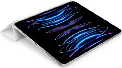 Apple Smart Folio Tablet case, for 12.9-inch iPad Pro (3rd,4th,5th gen), white MJMH3ZM/A | Elektrika.lv
