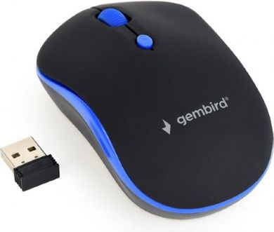 Gembird Computer mouse, Wireless, USB, AAA, Black/Blue MUSW-4B-03-B | Elektrika.lv