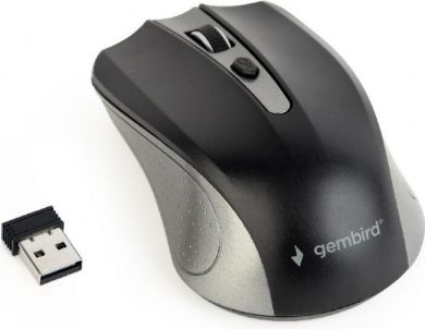 Gembird Datorpele, Bezvadu, USB, AAA, Melna/Pelēka MUSW-4B-04-GB | Elektrika.lv