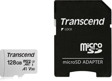 TRANSCEND Atmiņas karte MEMORY MICRO SDHC 128GB W/ADAPT, 32GB, Melns/Balts TS128GUSD300S-A | Elektrika.lv