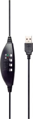 Gembird Vadu austiņas ar mikrofonu, USB savienotājs, melnas MHS-U-001 | Elektrika.lv
