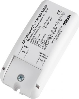 LEDVANCE Barošanas bloks LED OT 20/220…240/24 24V 20W IP20 Osram 4050300618111 | Elektrika.lv