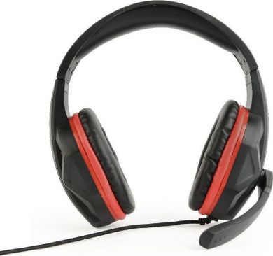 Gembird Spēļu vadu austiņas ar mikrofonu, melnas/sarkanas GHS-03 | Elektrika.lv