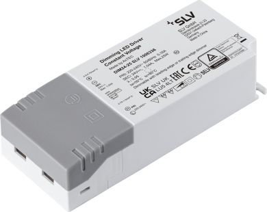 SLV Dimmable LED power supply with 24 V connection and an output of 15 W. 1006336 | Elektrika.lv