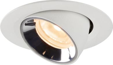SLV NUMINOS® GIMBLE XS, white / chrome recessed ceiling light, 2700K 40° 1005827 | Elektrika.lv