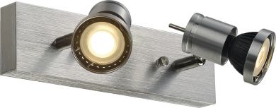 SLV SOUVEREEN II QPAR51,wall and ceiling light, brushed aluminium, spot, max. 75W 1000266 | Elektrika.lv