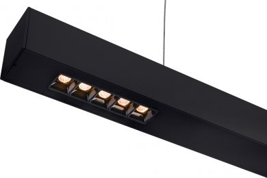 SLV Q-LINE PD, LED indoor pendant,  1m, BAP, 46W, 3000K, black 1000927 | Elektrika.lv