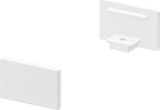 SLV Flat end caps for the GRAZIA 10 flat surface-mounted profile in anodised aluminium, white and black. Package contents: 2 pieces. 1000476 | Elektrika.lv