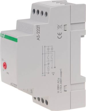 F&F Staircase automatic switch, 230V, 10A, anti-blocking function, DIN rail mounting, AS-222T AS-222T | Elektrika.lv