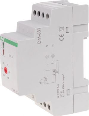 F&F Power consumption limiter, 1 phase, 16A, 230VAC, 1xNO, 200-1000VA, 2mod, OM-631 OM-631 | Elektrika.lv