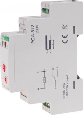 F&F Time relay, 10A, 1xNO/NC, 230 V AC, 0,1s÷57 PCA-512 | Elektrika.lv