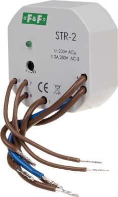 F&F Blinds controller, mechanism, 230VAC, 1 button, 0s÷10 min, 1.5A, IP20, STR-2 STR-2 | Elektrika.lv