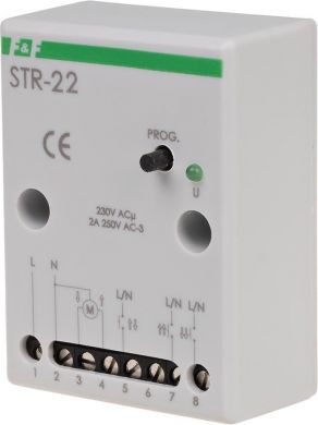 F&F Žalūziju kontrolieris, mehānisms, 230VAC, 1 poga, 0s÷10 min, 1,5A, IP20, STR-22 STR-22 | Elektrika.lv