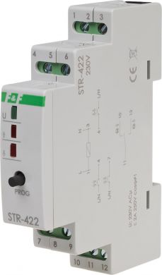 F&F Žalūziju kontrolieris, mehānisms, 230VAC, 1 poga, 0s÷10 min, 1,5A, IP20, 1 modulis, STR-422 STR-422 | Elektrika.lv