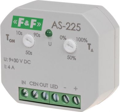 F&F 12 kanālu kaskādes kontolieris, 9÷30 VDC, (IN, CEN, OUT) Imax= 4 A AS-225 | Elektrika.lv