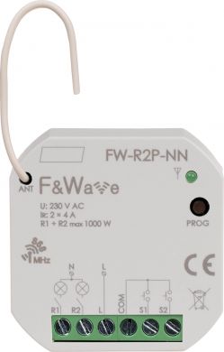 F&F Wiring relay, 2 channels, 85÷265V AC/DC, 2x4A/230V, without "N" FW-R2P-NN | Elektrika.lv