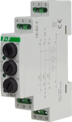 F&F Kontroles lampa, 3xLED, zaļš, 3x230V+N LK-BZ-3G | Elektrika.lv