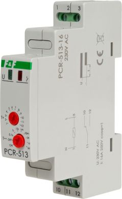 F&F Timing relay, 16A, 1xNO/NC, 230VAC PCR-513-16 | Elektrika.lv