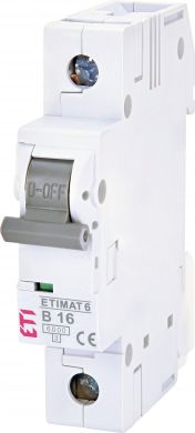ETI ETIMAT6 6 1P B16 Automātslēdzis 1P B16A-6kA AC 002111516 | Elektrika.lv