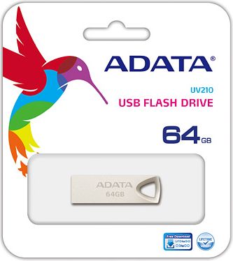Adata ADATA | UV210 | 64 GB | USB 2.0 | Silver AUV210-64G-RGD